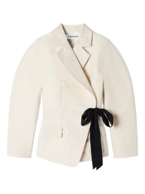 Lanvin wrap-design jacket Neutrals RWJA00116256