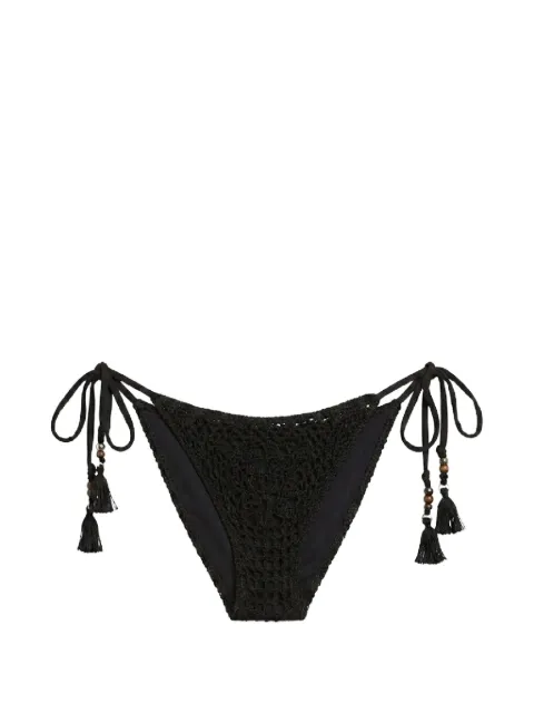 Del Maar Nacahui crochet-knit bikini bottoms Black DMF308BOTTOM