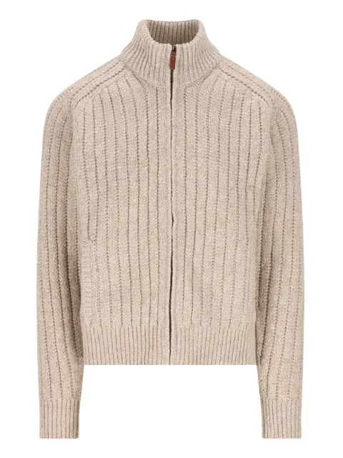 Tod's zip-up ribbed cardigan Neutrals X8MC1518640XUR