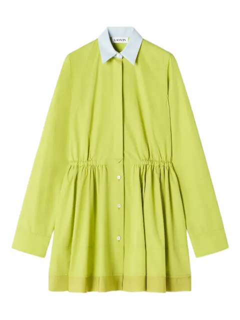 Lanvin collared buttoned mini dress Green RWDR00396166P26