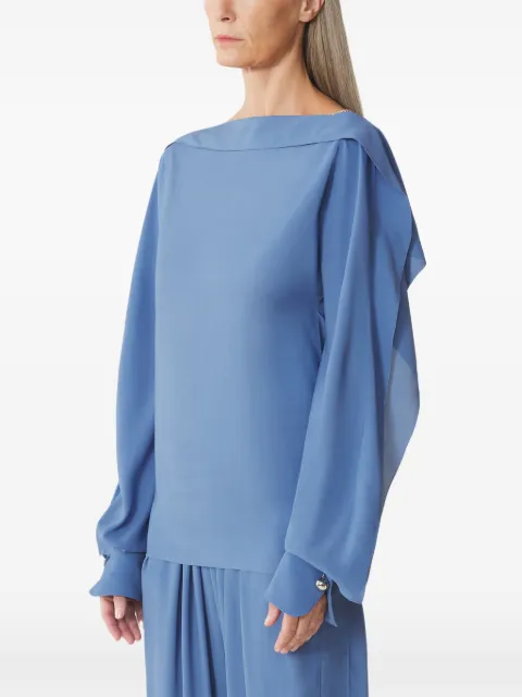 Lanvin frilled blouse Blue RWTO00106253P26