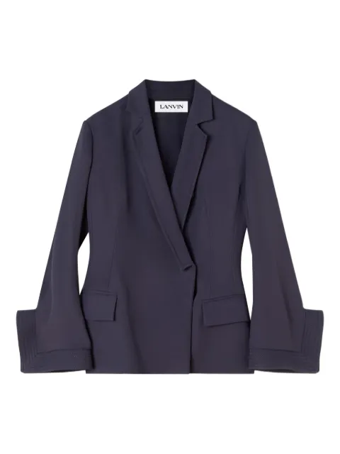 Lanvin double-breasted cuff-detail blazer Blue RWJA00046260P26