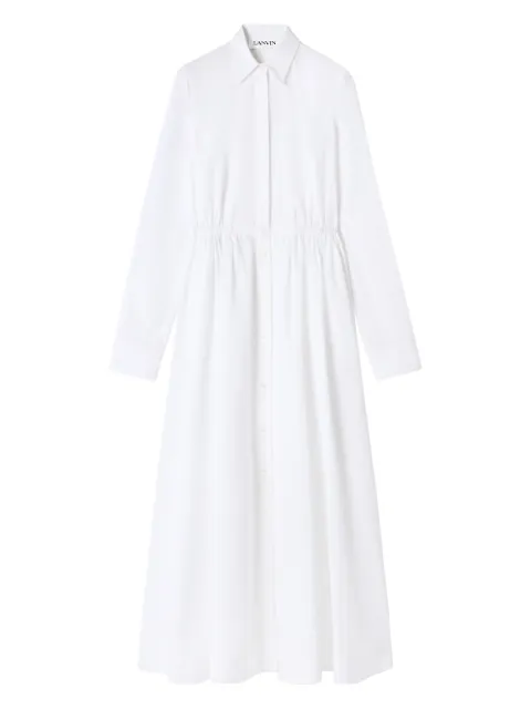 Lanvin long-sleeve midi shirt dress White RWDR00246166P26