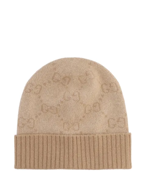 Gucci jacquard ribbed beanie Neutrals 8529663GAMK