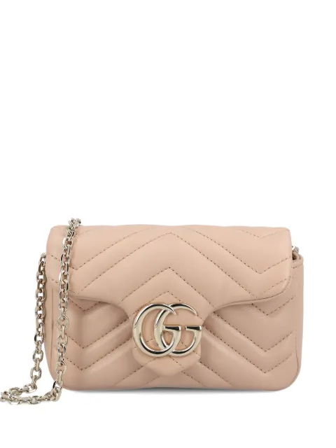 Gucci Chevron logo calfskin shoulder bag Neutrals 841290AAFAX