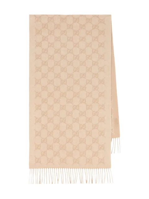 Gucci GG-monogram scarf Neutrals 8532133GAMK