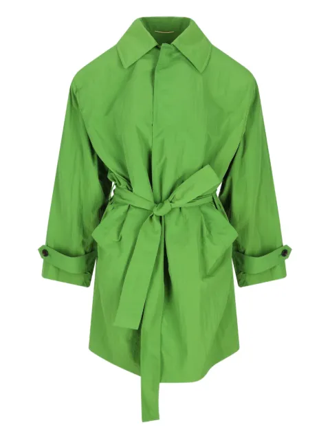 Saint Laurent taffeta piped pockets coat Green 851211Y6J303710