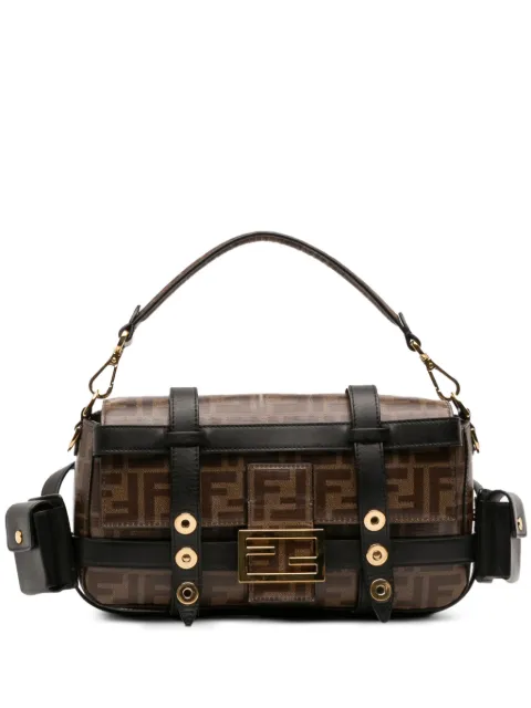 Fendi Pre-Owned 2010-2025 Zucca Glazed Fabric Cage Baguette satchel Brown GOJ5PBI4LCUE1PNN