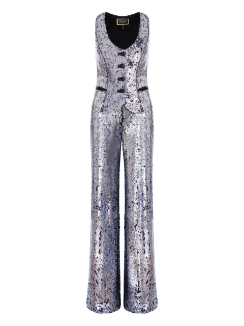 MITILIANE COUTURE sequin-button gilet Silver 5942664549219