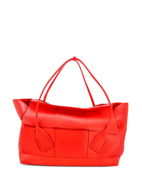 Bottega Veneta Pre-Owned Arco Bag Maxi Intrecciato Leather Maxi tote bag Red KSEYGDWFXYOLO3KM