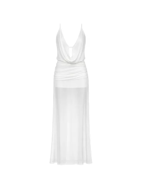Eleh cowl-neck dress White SS260340