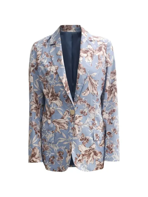 LIU JO floral single-breasted jacket Blue WA6479T4853P9502