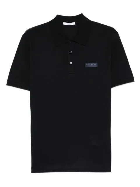 Givenchy logo-patch polo shirt Black BML00G3YSG