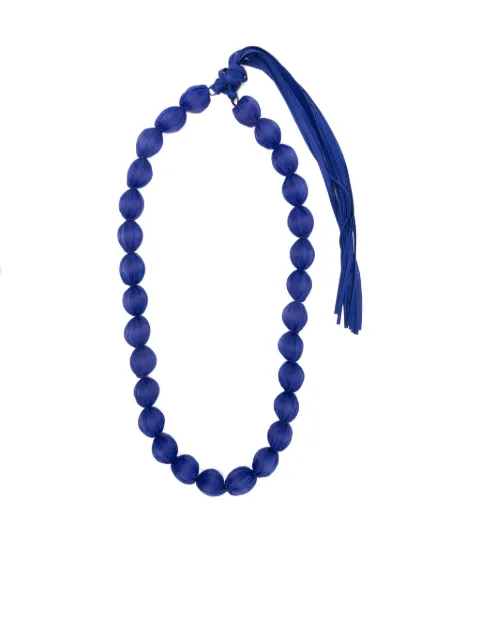 Pleats Please Issey Miyake Shibori necklace Blue PP59AK211