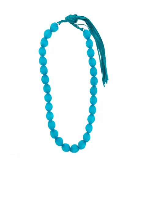 Pleats Please Issey Miyake Shibori necklace Blue PP59AK211