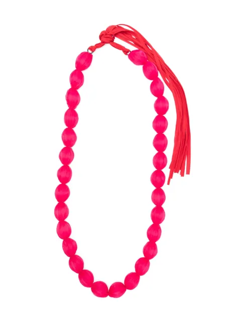Pleats Please Issey Miyake Shibori necklace Pink PP59AK211