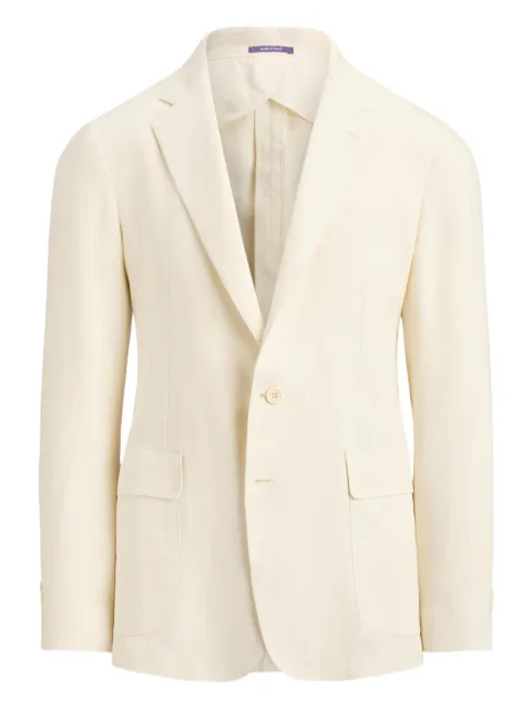 Ralph Lauren Purple Label Hadley single-breasted pocket blazer Neutrals 798P11434001