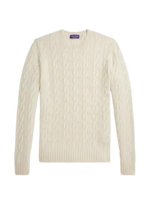 Ralph Lauren Purple Label cable-knit cashmere sweater White 790P07733001