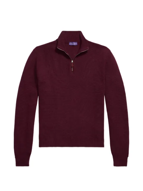 Ralph Lauren Purple Label Birdseye quarter-zip sweater Red 790965742013