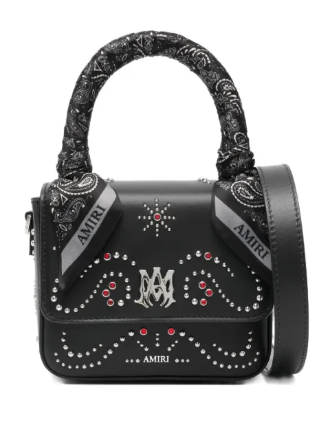AMIRI micro MA Stud tote bag Black AWHABA1035