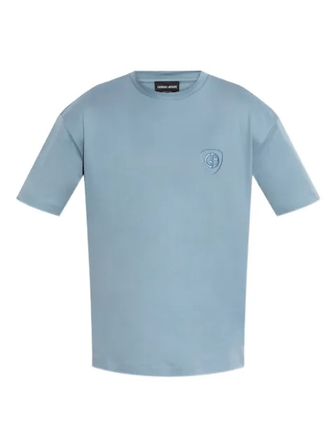 Giorgio Armani emblem T-shirt Blue GM003351TE10333