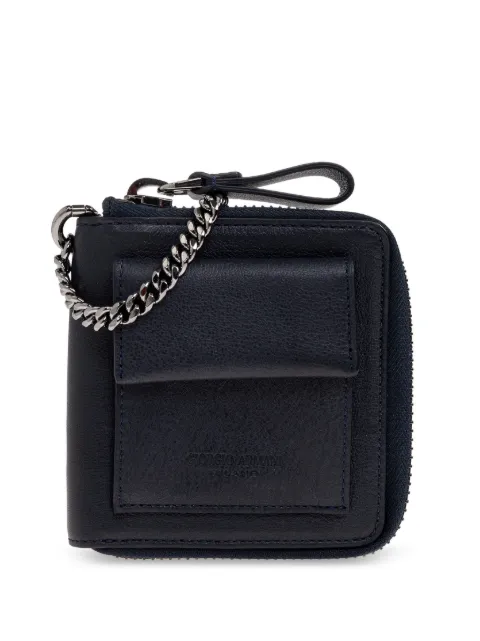 Giorgio Armani chain zip leather wallet Blue GM003112AF24822