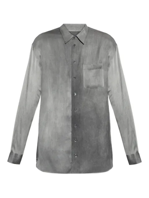 Giorgio Armani chest-pocket buttoned shirt Grey GM003167TE20302