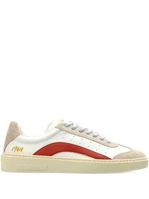 DSQUARED2 suede panel trainers White SNM044125108722
