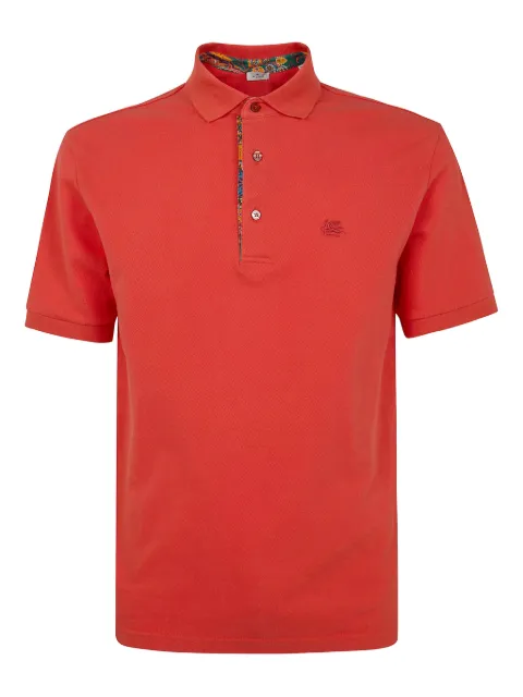 ETRO logo-detail short-sleeve polo shirt Red MRMD0005AV878
