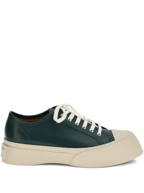 Marni Pablo leather lace-up sneakers Green SNZU002002P7226