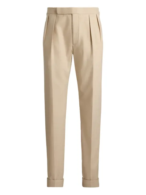 Ralph Lauren Purple Label pleated-front tailored trousers Neutrals 798P15081001