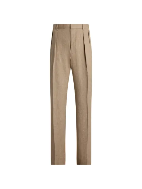 Ralph Lauren Purple Label double-pleated trousers Neutrals 798P11426001
