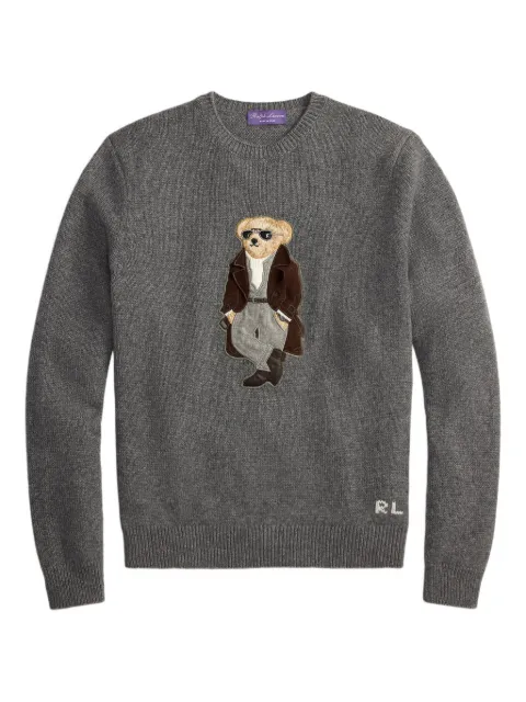 Ralph Lauren Purple Label polo-bear cashmere sweater Grey 790P05453001