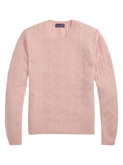 Ralph Lauren Purple Label cable-knit crew-neck sweater Pink 790965739027