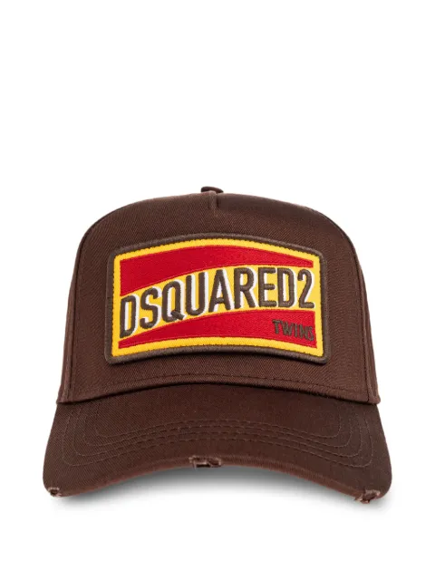 DSQUARED2 logo patch baseball cap Brown BCM041905C00001