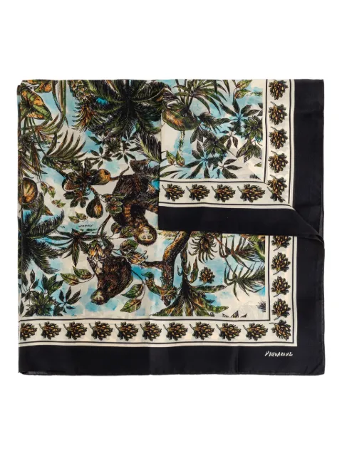 DSQUARED2 graphic-print silk scarf Neutrals FUM002300S08759