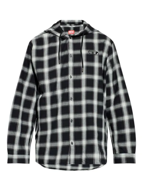 Diesel hooded plaid shirt Black A206640AJFI