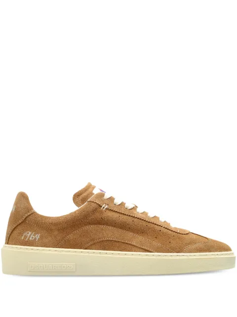 DSQUARED2 calf suede lace-up trainers Brown SNM04701503520