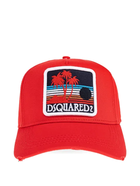 DSQUARED2 patch-detail baseball cap Red BCM004905C00001