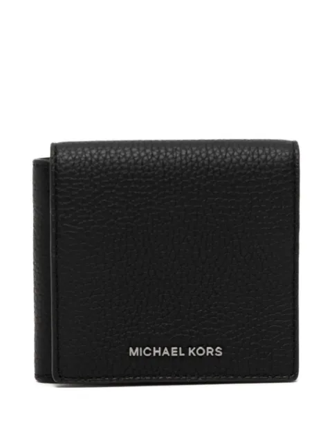 Michael Kors Hudson pebbled wallet Black 39R6LHDE6L