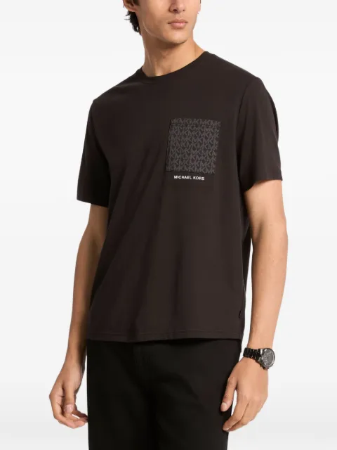 Michael Kors signature monogram-print t-shirt Brown CR652T1FV4