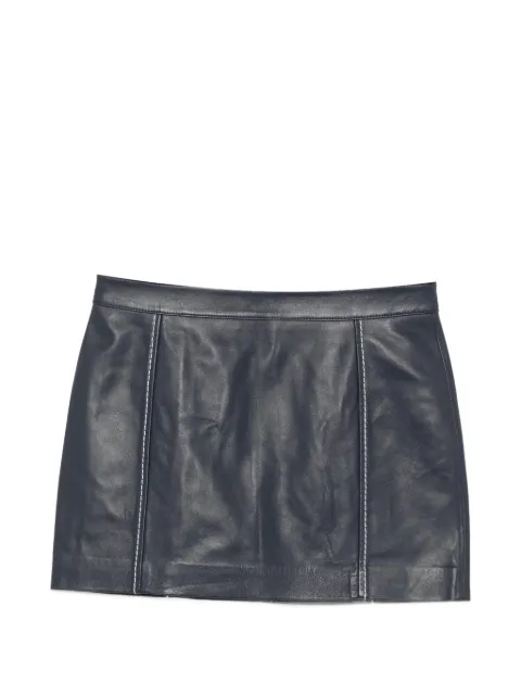 Michael Kors leather mini skirt Blue MR670L8KFN
