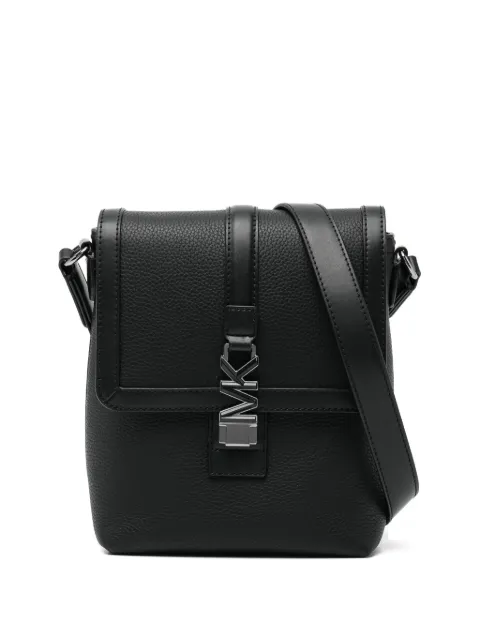 Michael Kors logo-lock leather messenger bag Black 33R6LHDM8L