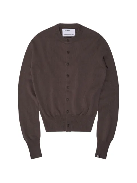 extreme cashmere fine-knit button-up cardigan Brown 30019401TU02E34ARMY