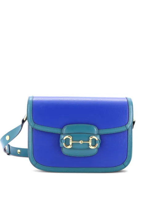 Gucci Pre-Owned Horsebit 1955 Leather Small shoulder bag Blue D2CJLM8IHGLC082X