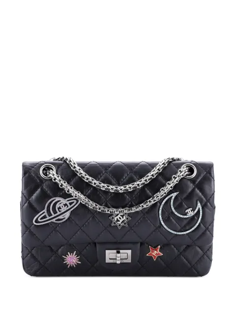 CHANEL Pre-Owned Space Charms Reissue 2.55 Flap Bag Quilted Aged Calfskin 225 shoulder bag Black TYM9XH1UQVHYT9VR