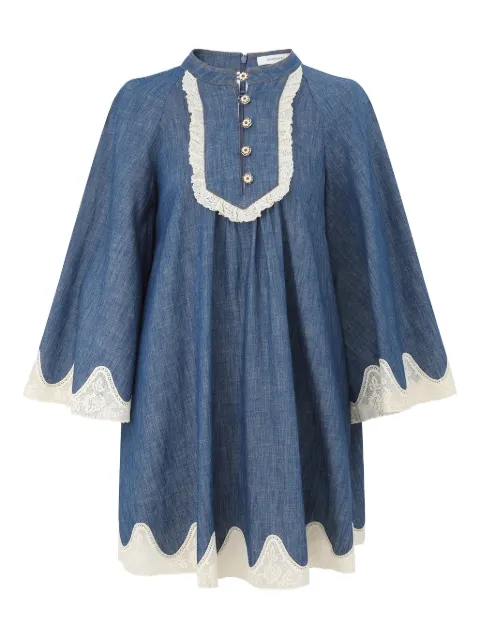 ZIMMERMANN lace-trim mini dress Blue 5624DRS261R
