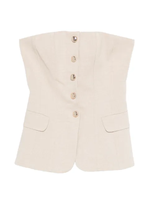 Maje tailored bustier top Neutrals MFPTO01254