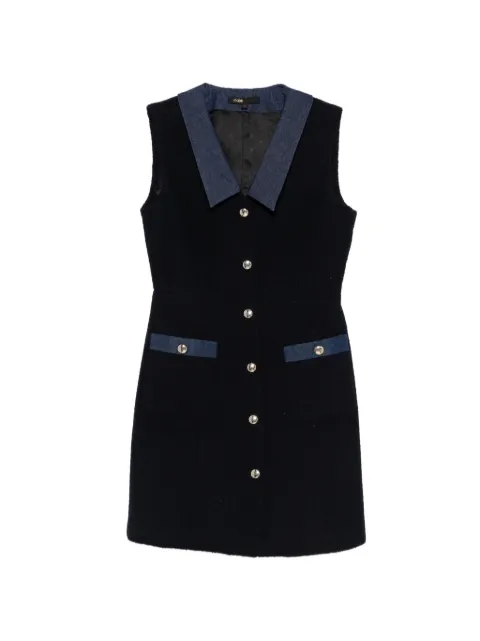 Maje tweed dress with denim details Blue MFPRO04585
