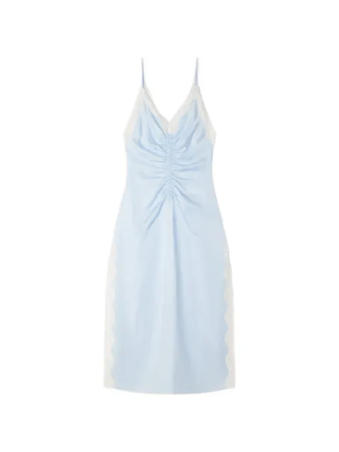 SANDRO satin-effect maxi dress with straps Blue SFPRO04619